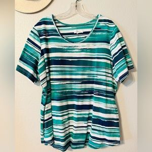 Lot of 4 Denim & Co ( QVC) cotton short sleeve shirts